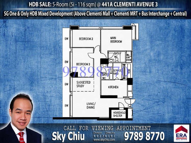 Blk 441A Clementi Avenue 3 (Clementi), HDB 5 Rooms #153551802
